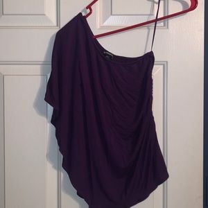 Express purple, one sleeve top